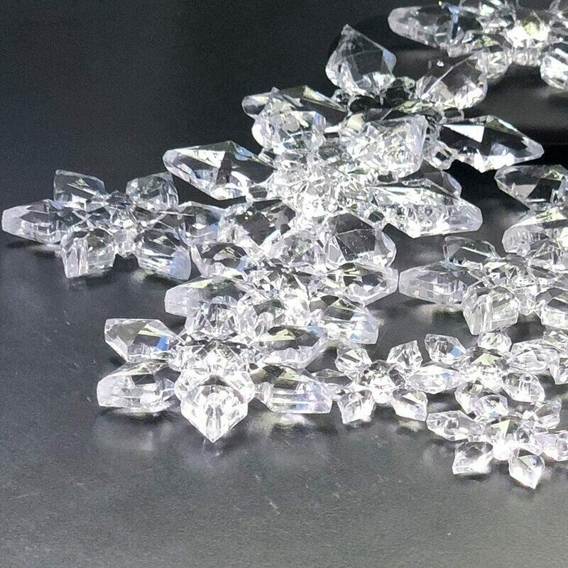 51151b 9.5inch clr acrylic snwflk orn