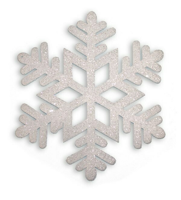 12107-7.75&quot;FOAM SNOWFLAKES/12PC