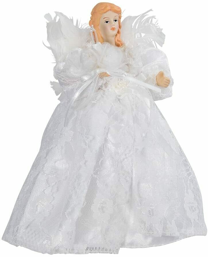 UL2108 - 10/L 9&quot; WHT/SLV Angel Treetop