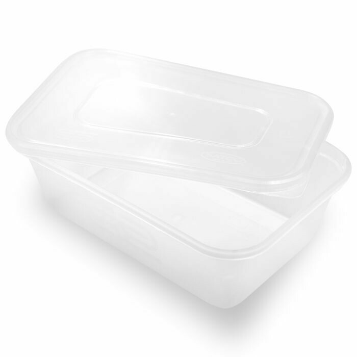 650ml Microwave Plastic Containers with Lids x 250 C650