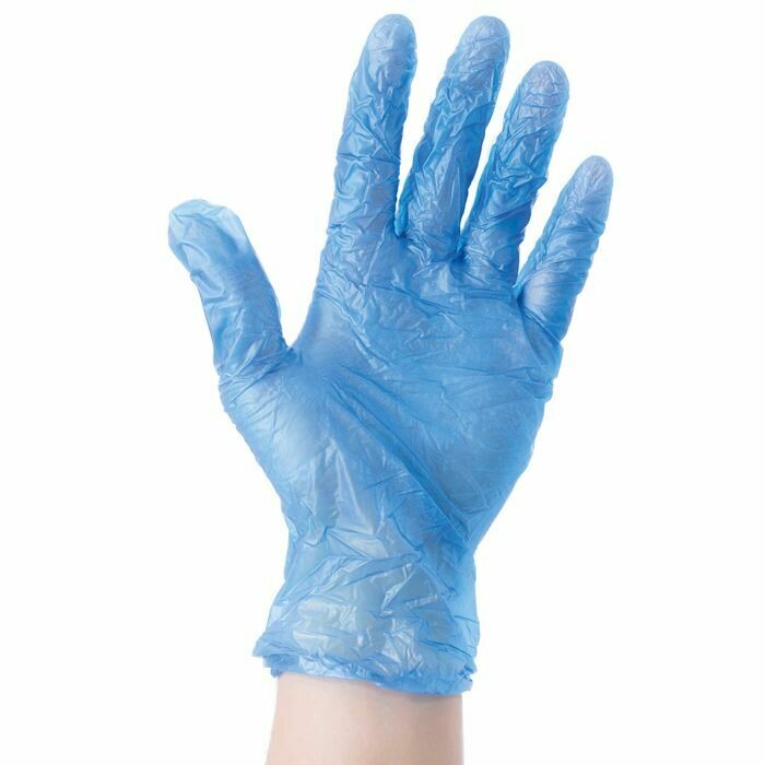 Disposable Blue Vinyl Gloves Medium JJ-1x100