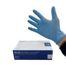 Nitrile Gloves, blue LATEX FREE disposal size medium (100 gloves)