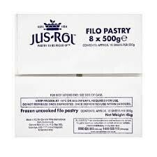 Jus-Rol Filo Pastry Roll - Frozen, 8 x 500g