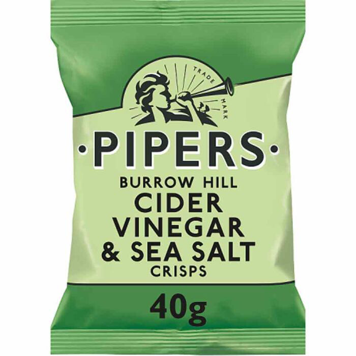 Pipers Cider Vinegar & Sea Salt Crisps 24 X 40g