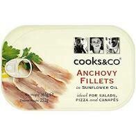 Cooks & Co Anchovy Fillets in Sunflower Oil 365g