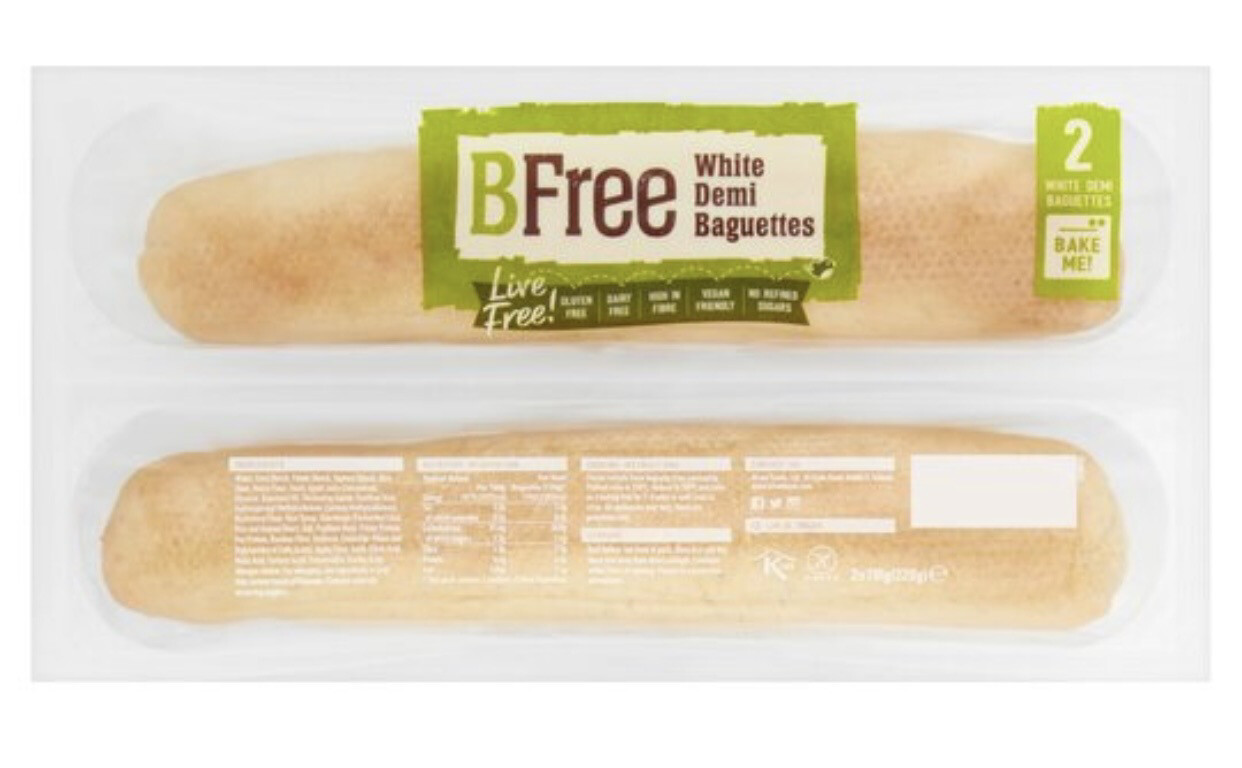 BFree Gluten Free White Demi Baguettes 2 x 110g