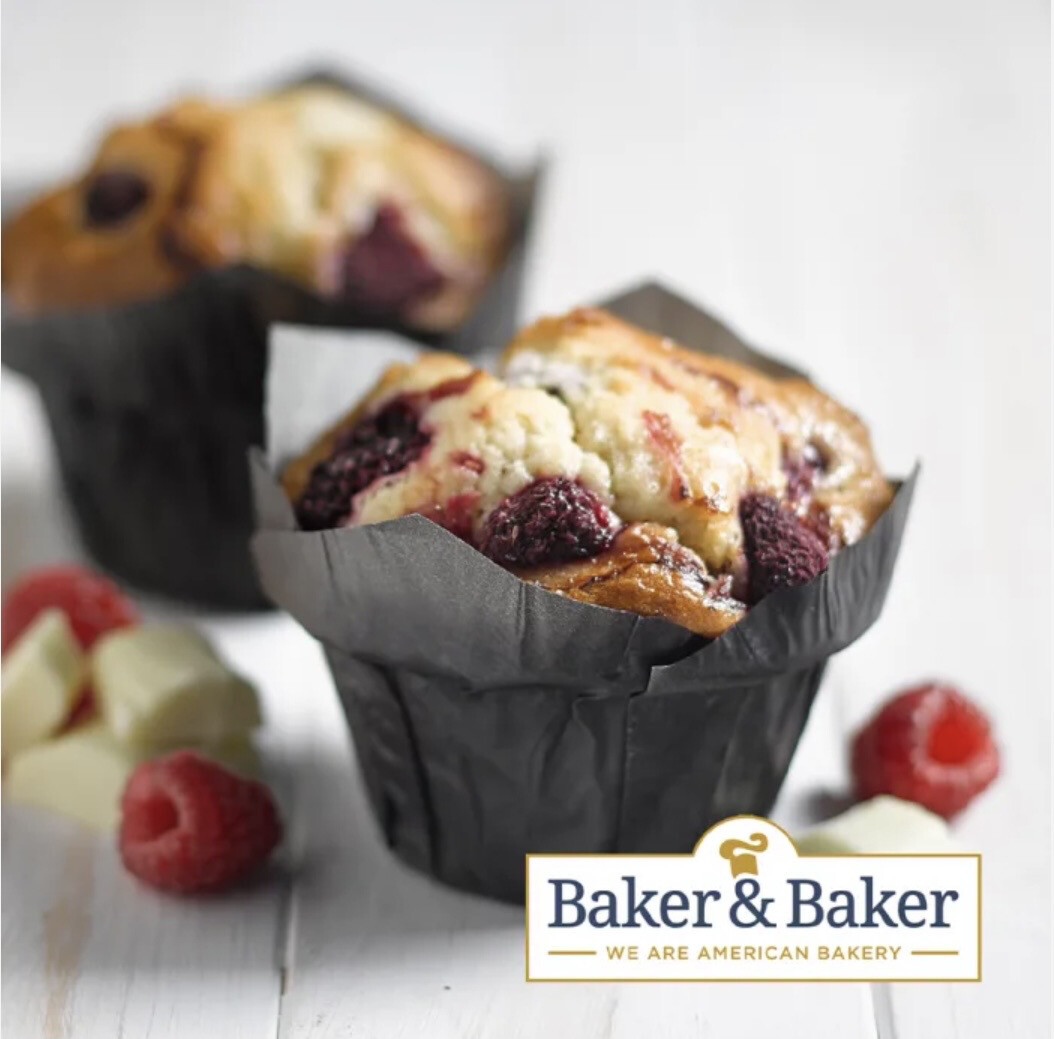 Raspberry & White Chocolate Muffins FROZEN 24 X 125g