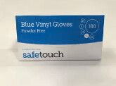 Gloves Blue Vinyl Large Powder Free x 100