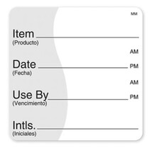 Shelf Life Food Labels White x 500