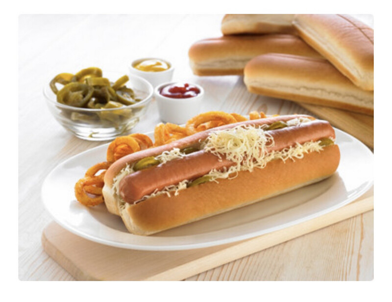 Jumbo Hot Dog Roll 8.5" Side Sliced x 48