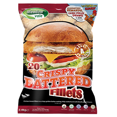 Crispy Battered Chicken Fillets (120g) x 20