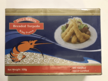 Breaded Torpedo King Prawns 500g (26-30 Pieces)