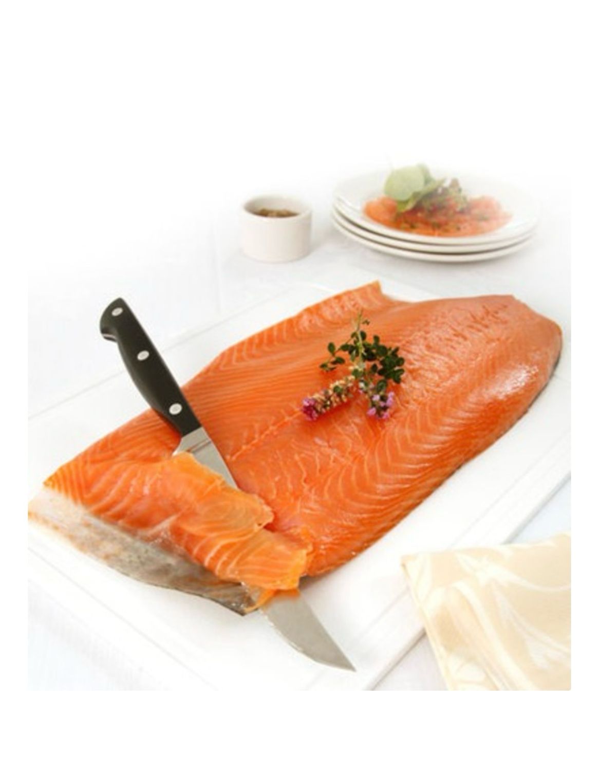 Sliced Smoked Salmon Side D Cut 1kg Frozen