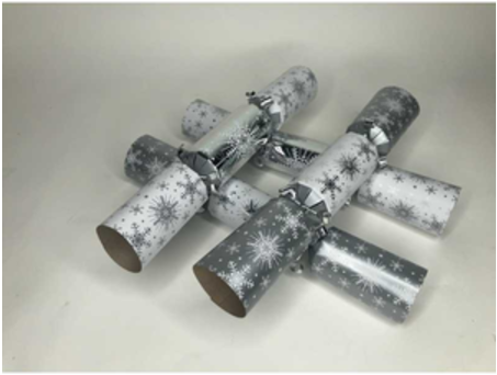 Catering Silver & White Crackers 50 x 12inch