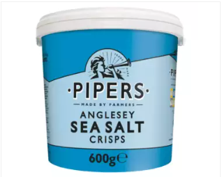 Pipers Salted Crisps Tub 600g