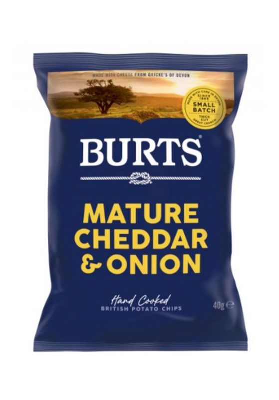Burts Mature Cheddar & Onion Crisps 20x40g