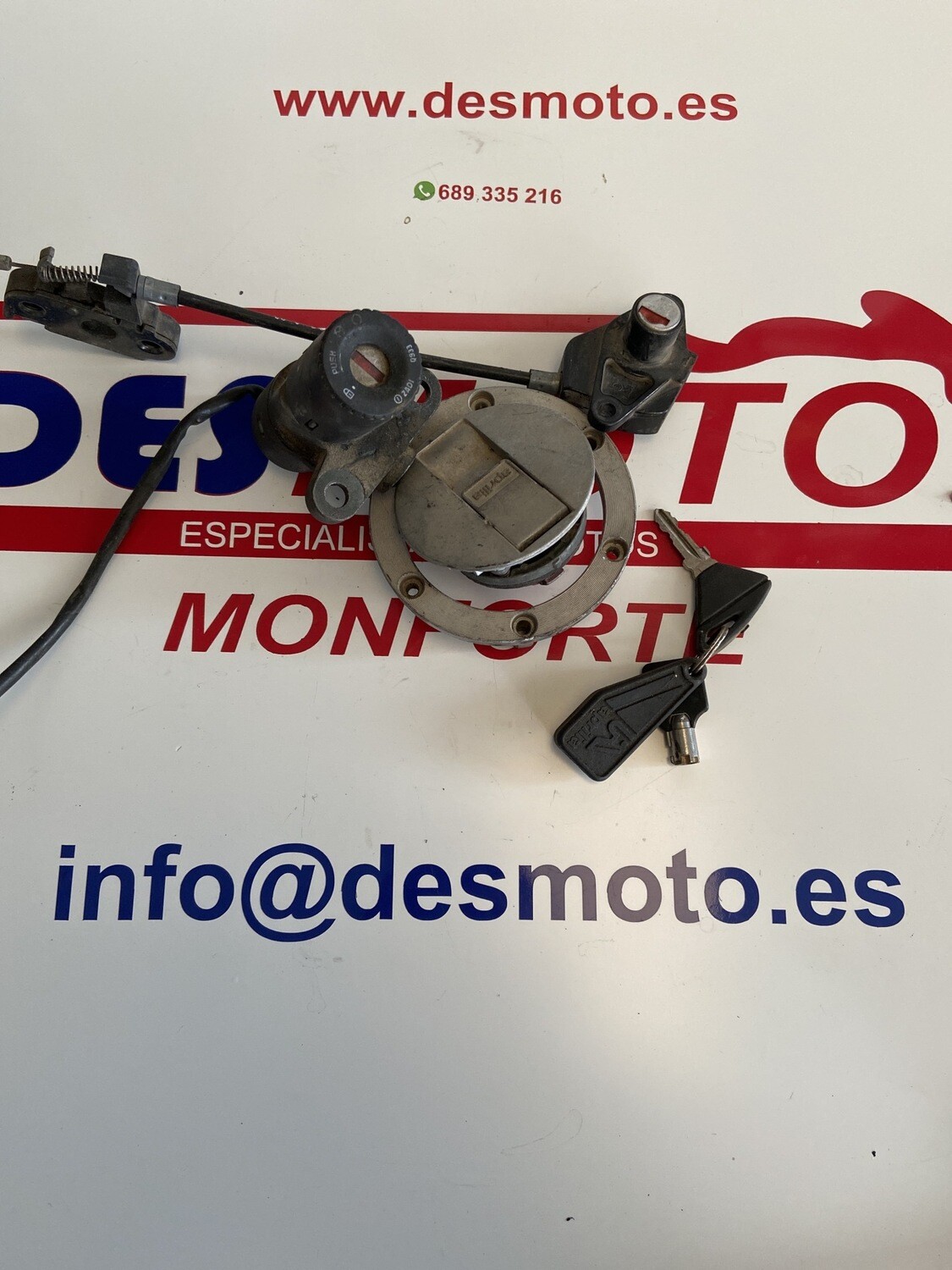 Juego de cerraduras con llave aprilia rs 125