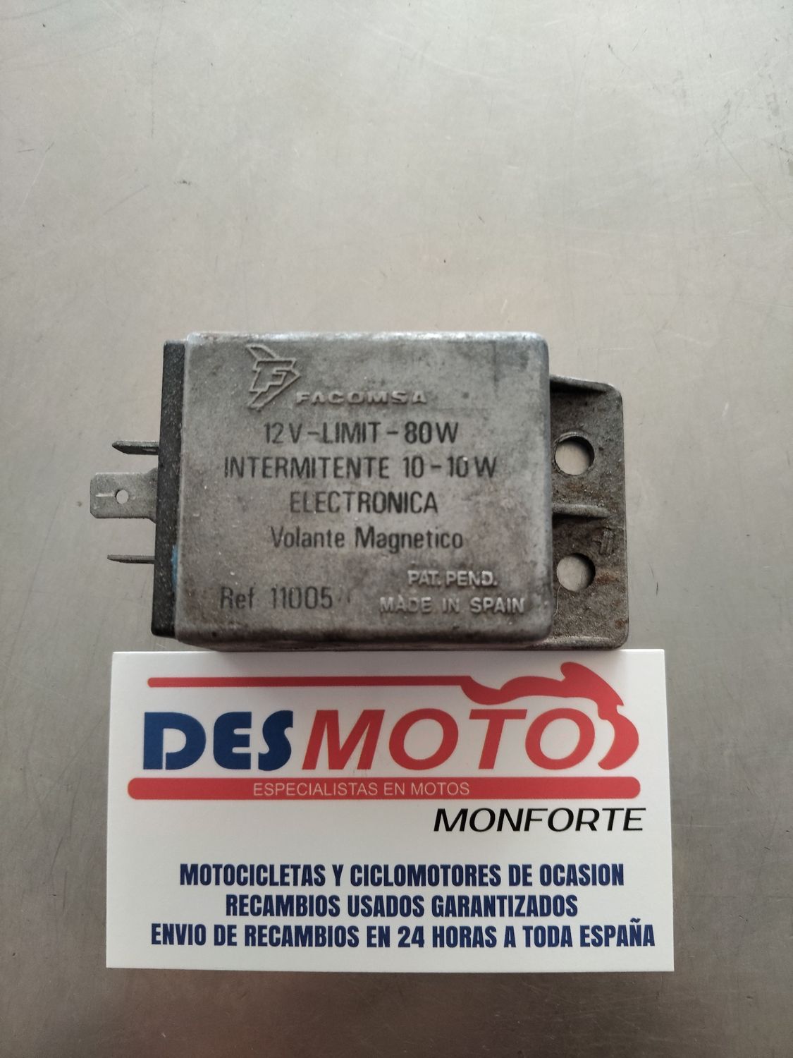 Relé faconsa 12V 80W referencia 11005
