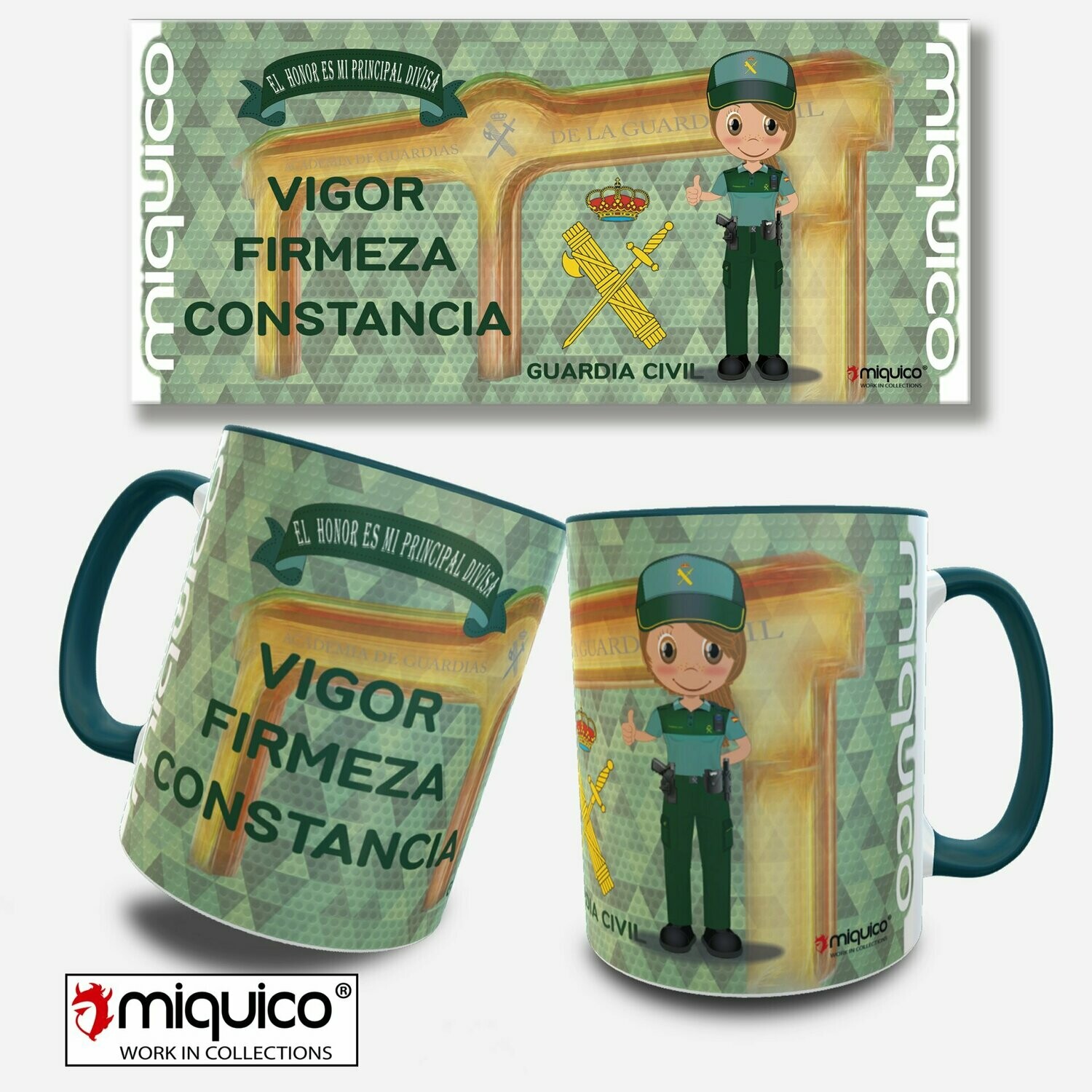 Taza Guardia Civil "Vigor, firmeza, constancia" H/M