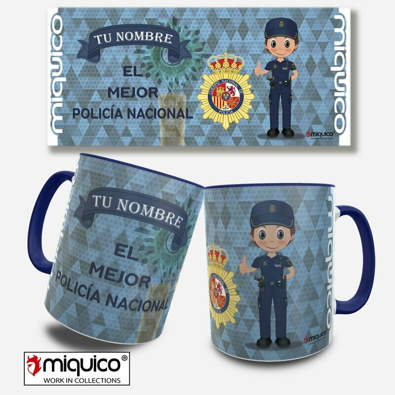 Taza personalizada El Mejor Policía Nacional H/M