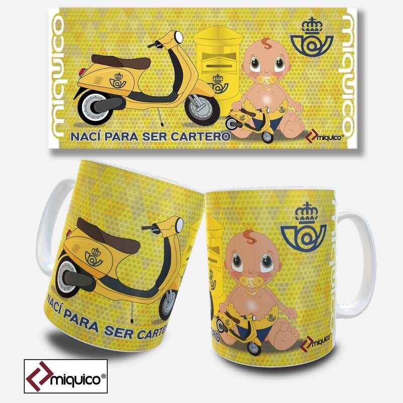 Taza Nací para ser Cartero/era
