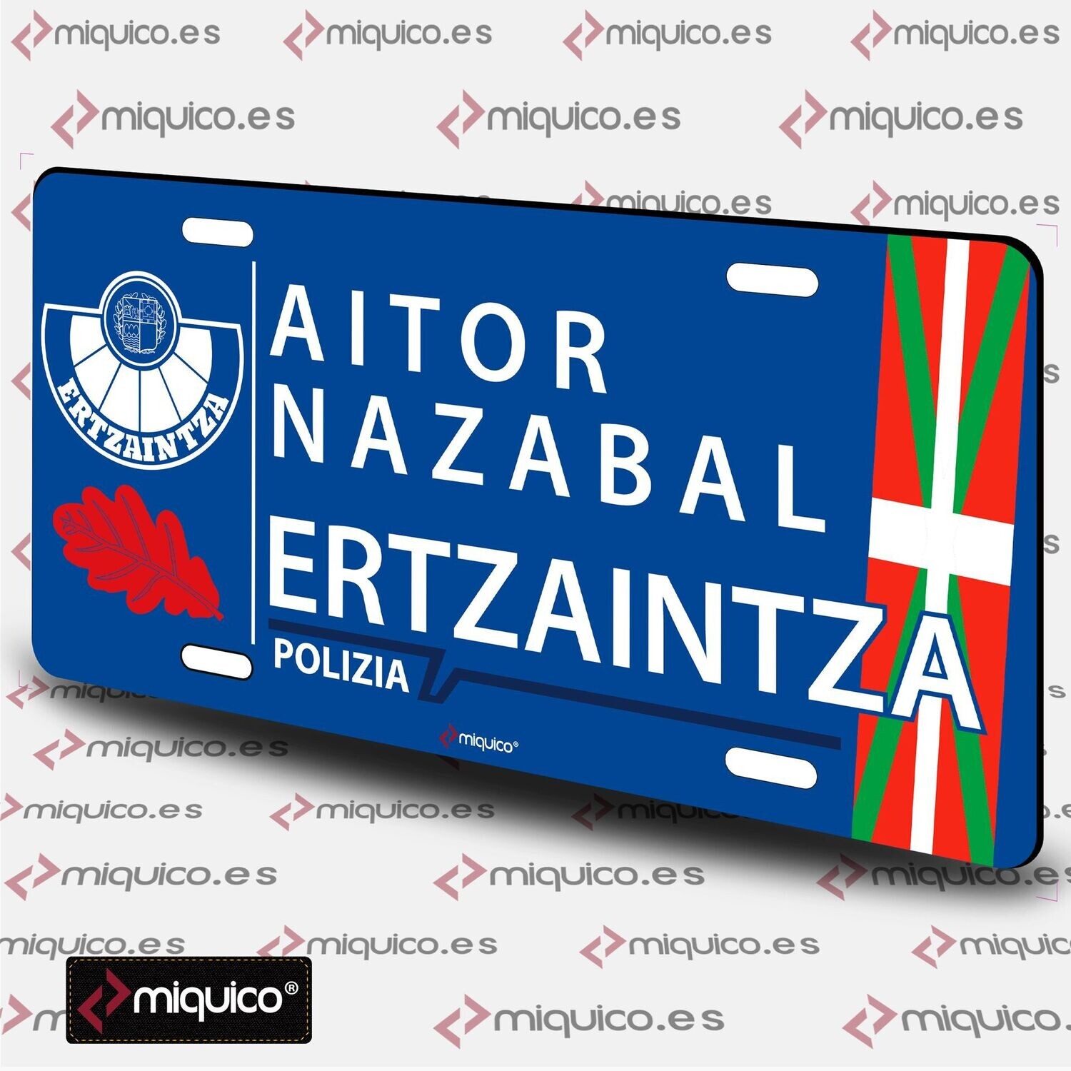 Matrícula personalizada Ertzaintza