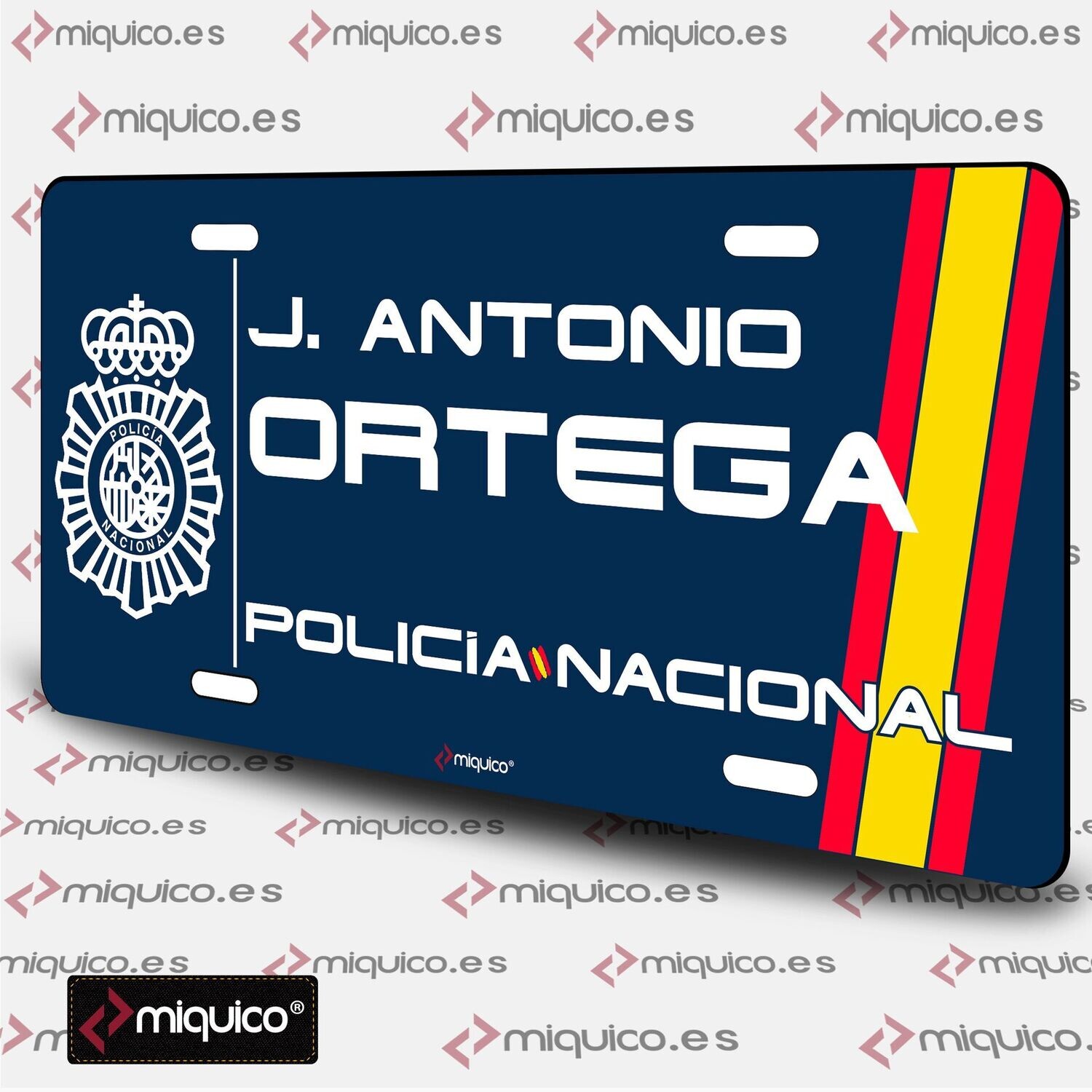 Matrícula personalizada Policía Nacional