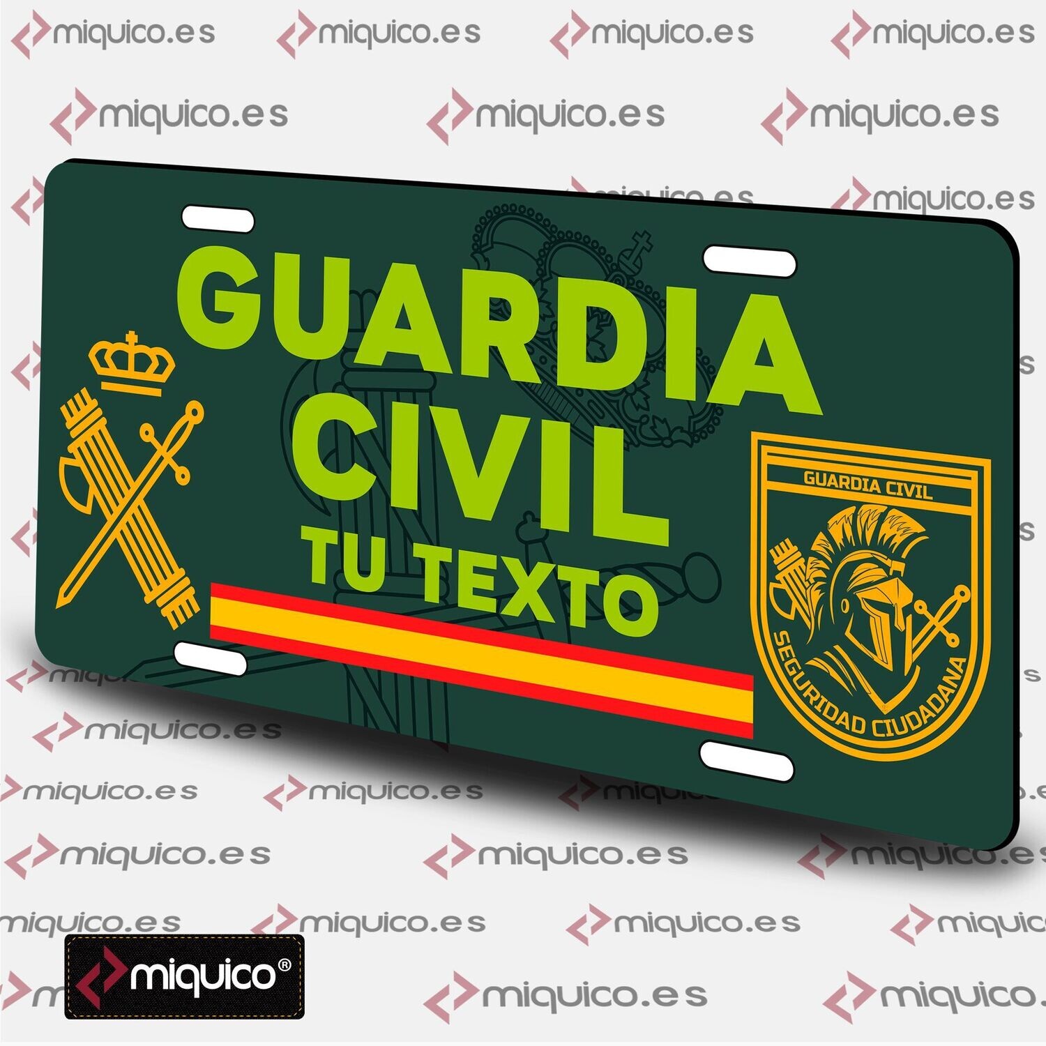 Matrícula personalizada Guardia Civil