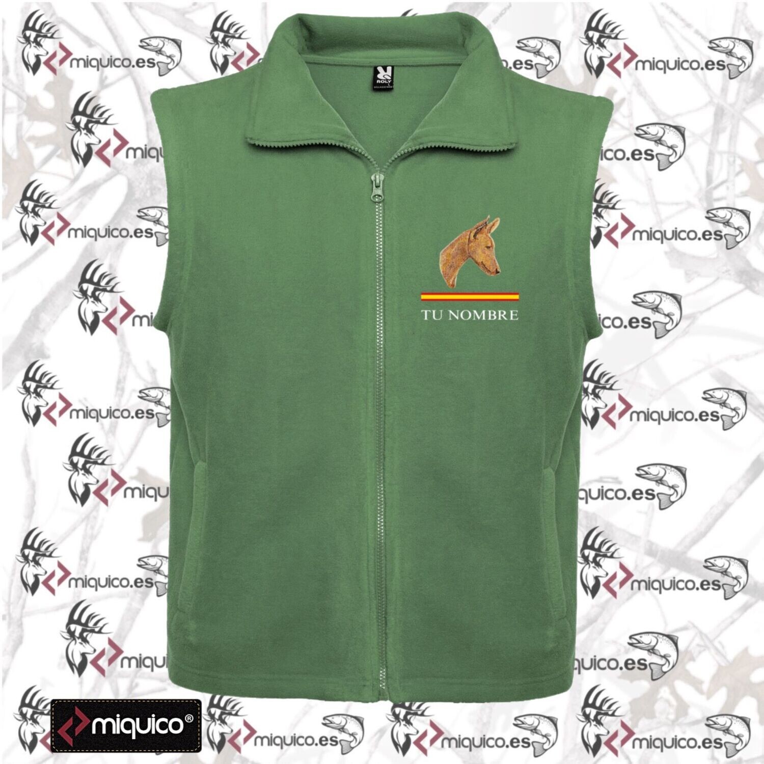 Chaleco polar bordado Podenco Caza