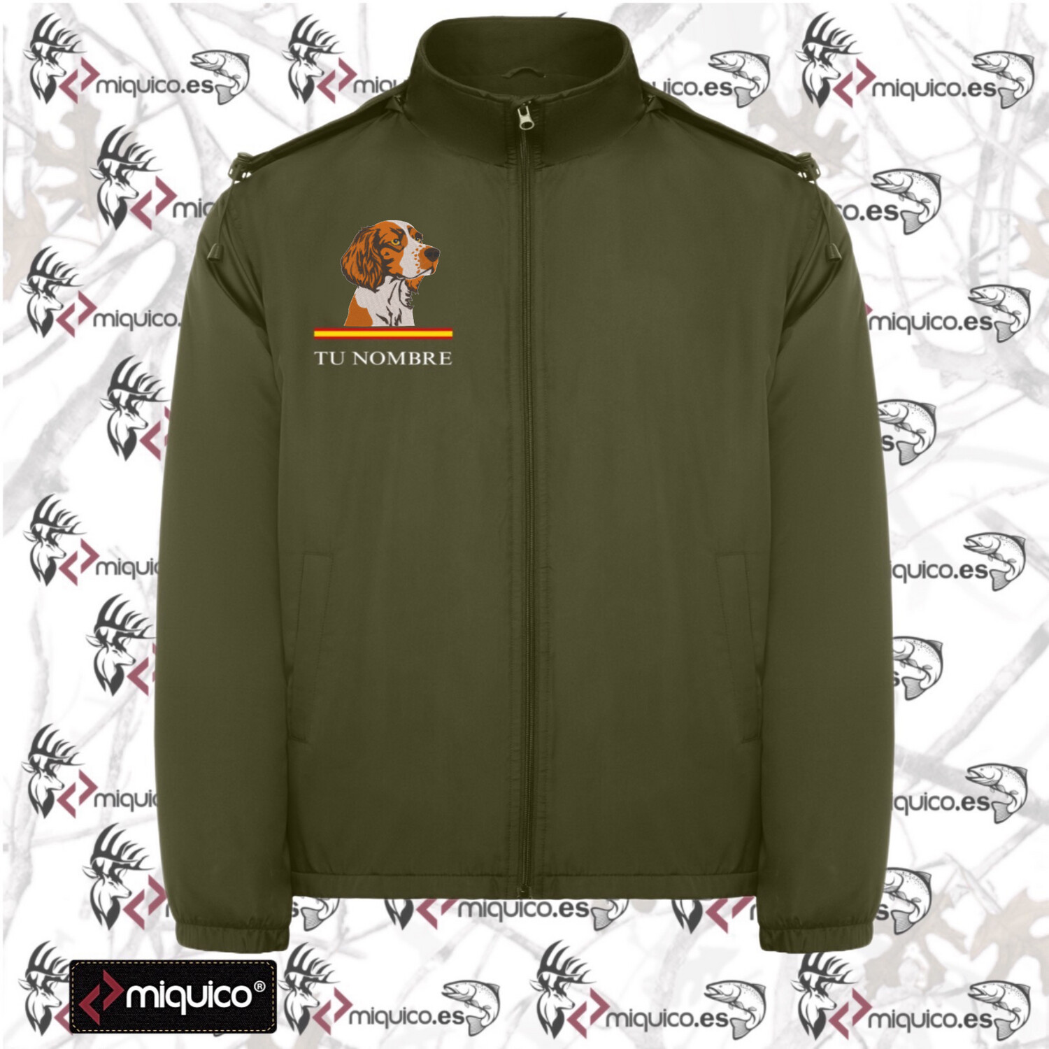 Chaqueta impermeable bordada Bretón