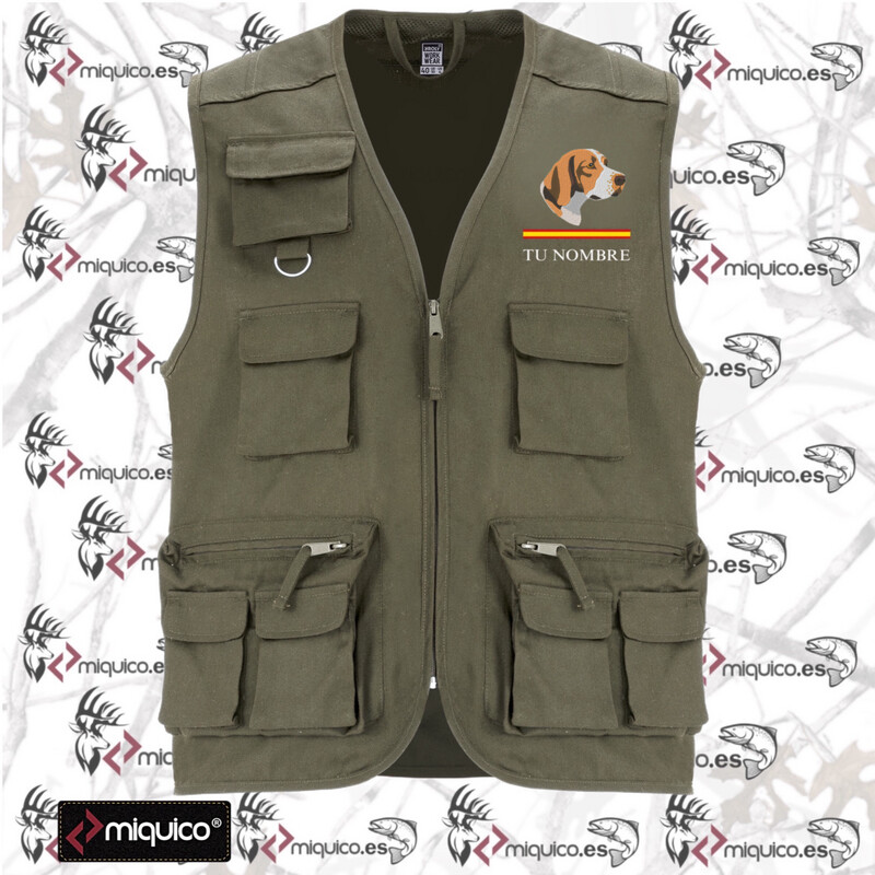 Chaleco multifuncional bordado Beagle