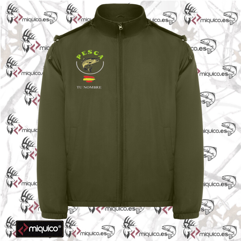 Chaqueta impermeable bordada Pesca