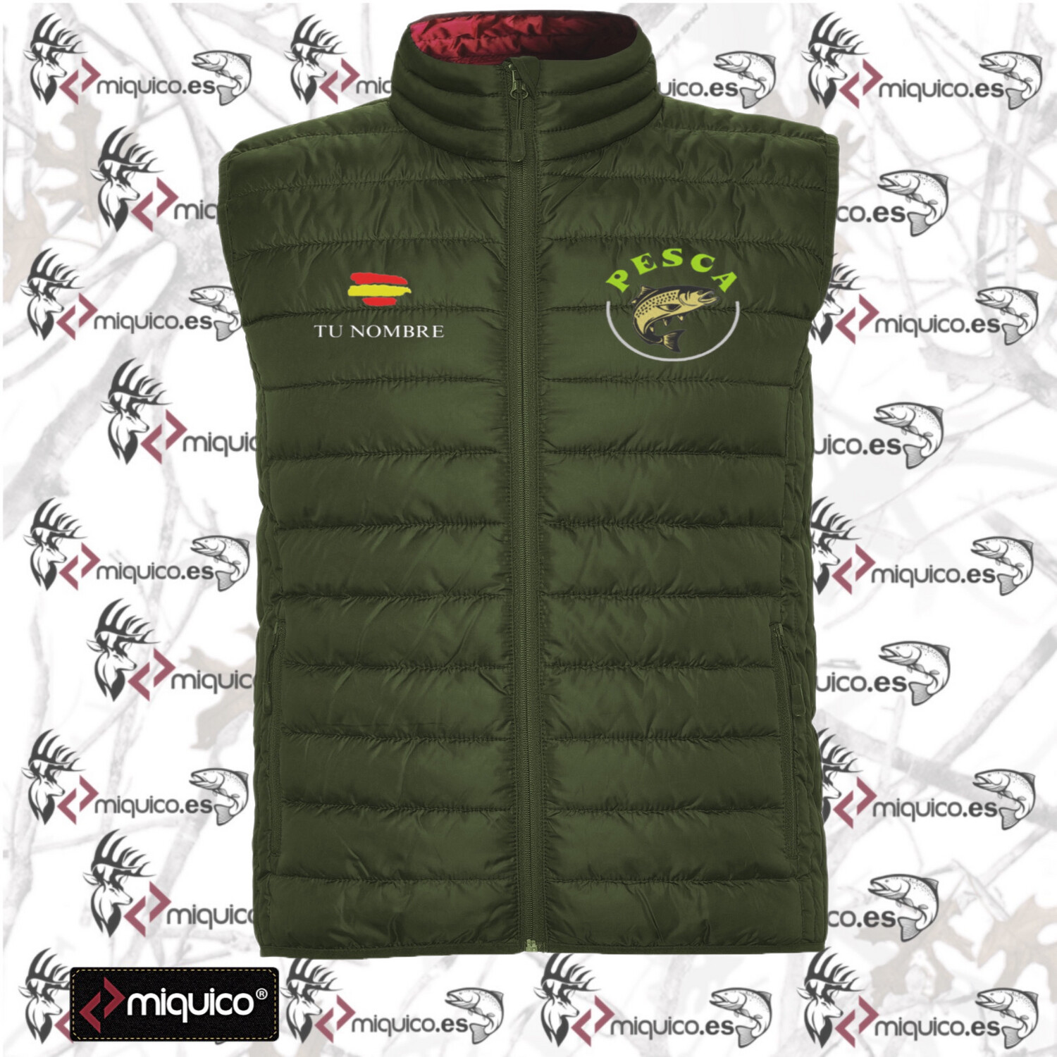 Chaleco bordado Pesca