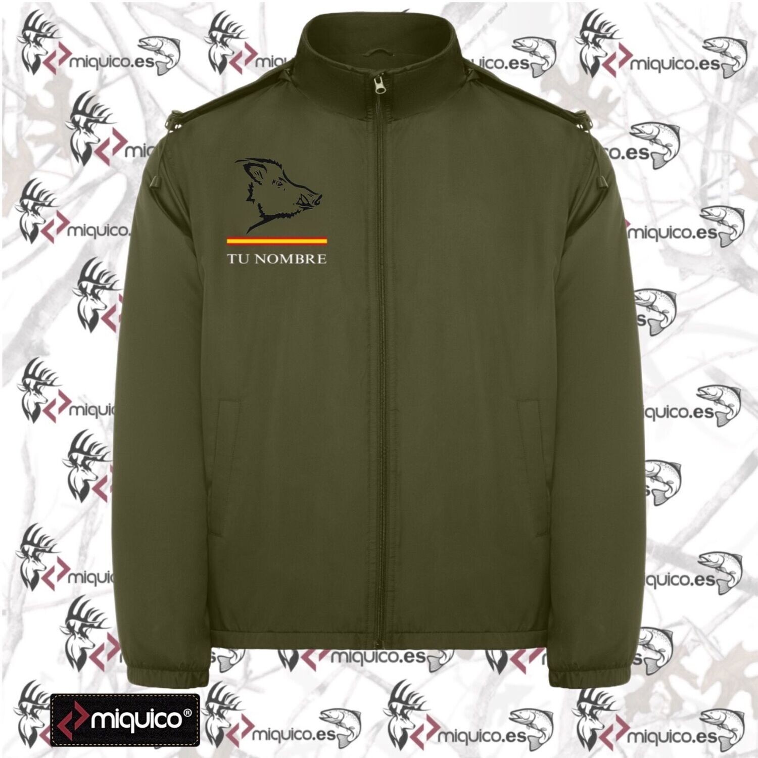 Chaqueta impermeable bordada Jabalí 2