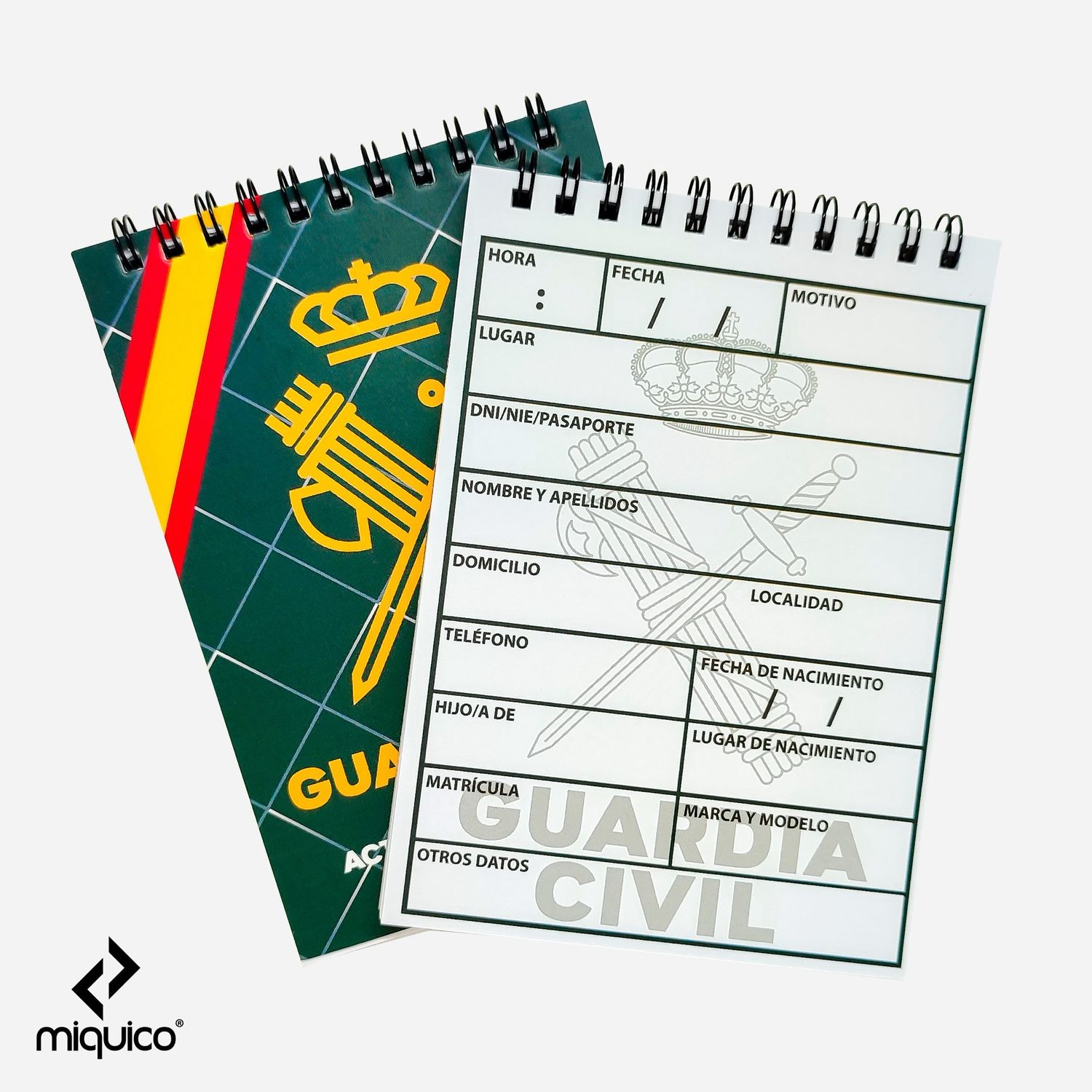 Libreta policial Guardia Civil