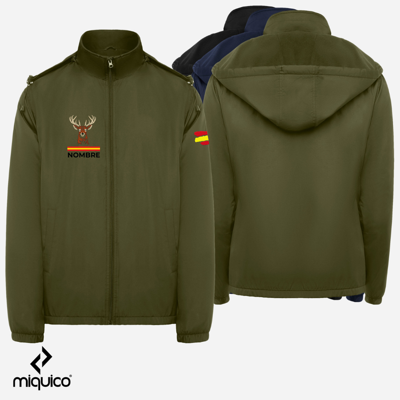 Impermeable bordado Ciervo Caza
