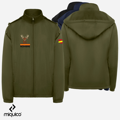 Impermeable bordado Ciervo Caza