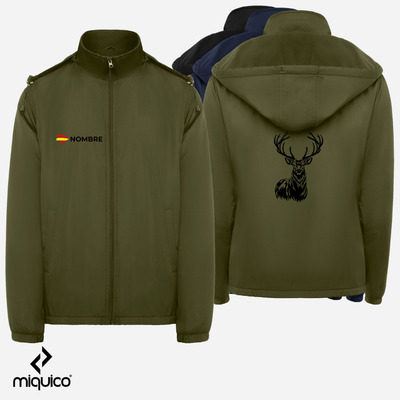 Impermeable bordado Ciervo + Caza