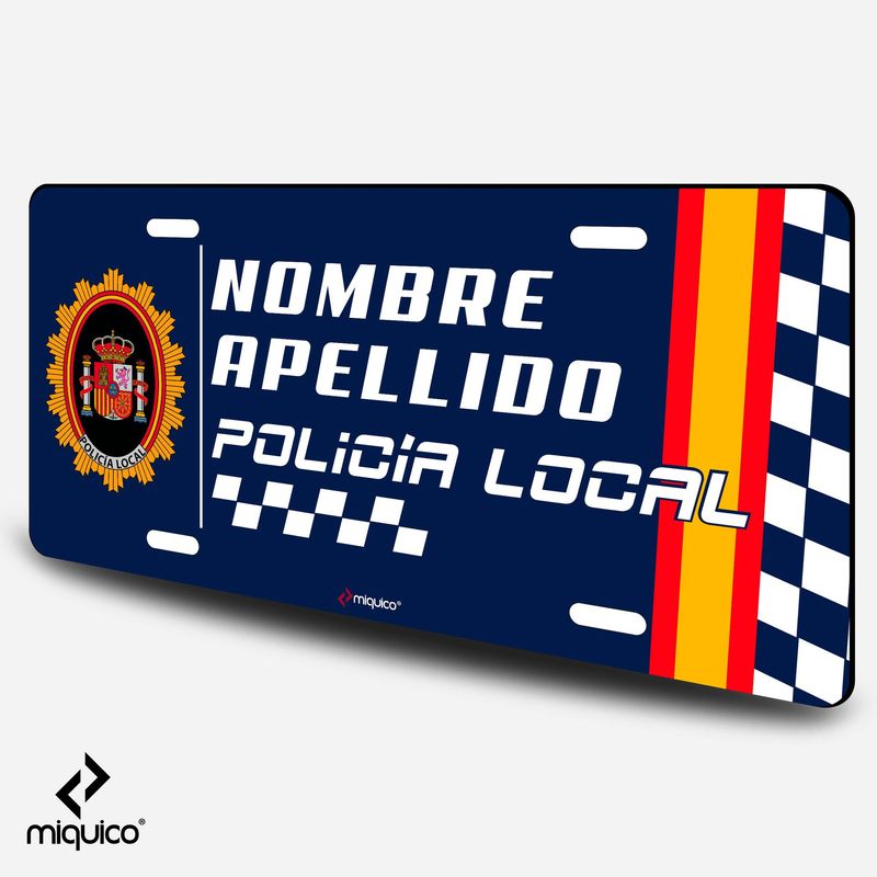 Matrícula personalizada Policía Local