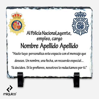 Placa dedicatoria Policía Nacional