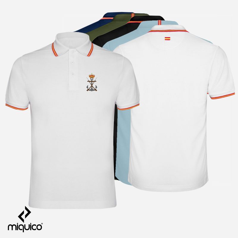 Polo bandera bordado Infantería de Marina Polo bandera bordado Infantería de Marina