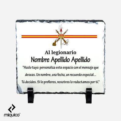 Placa dedicatoria personalizada Legión Española