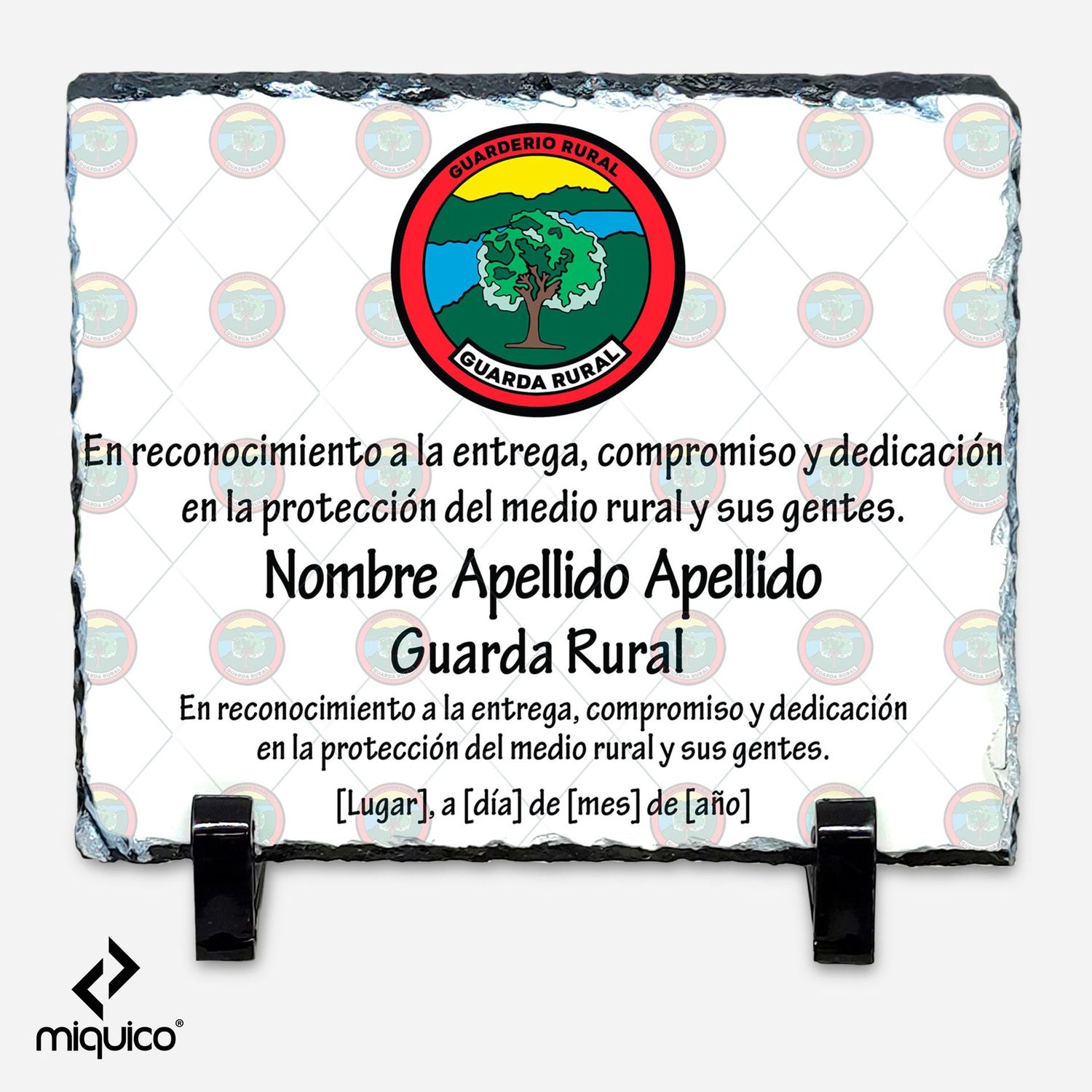 Placa dedicatoria Guarda Rural
