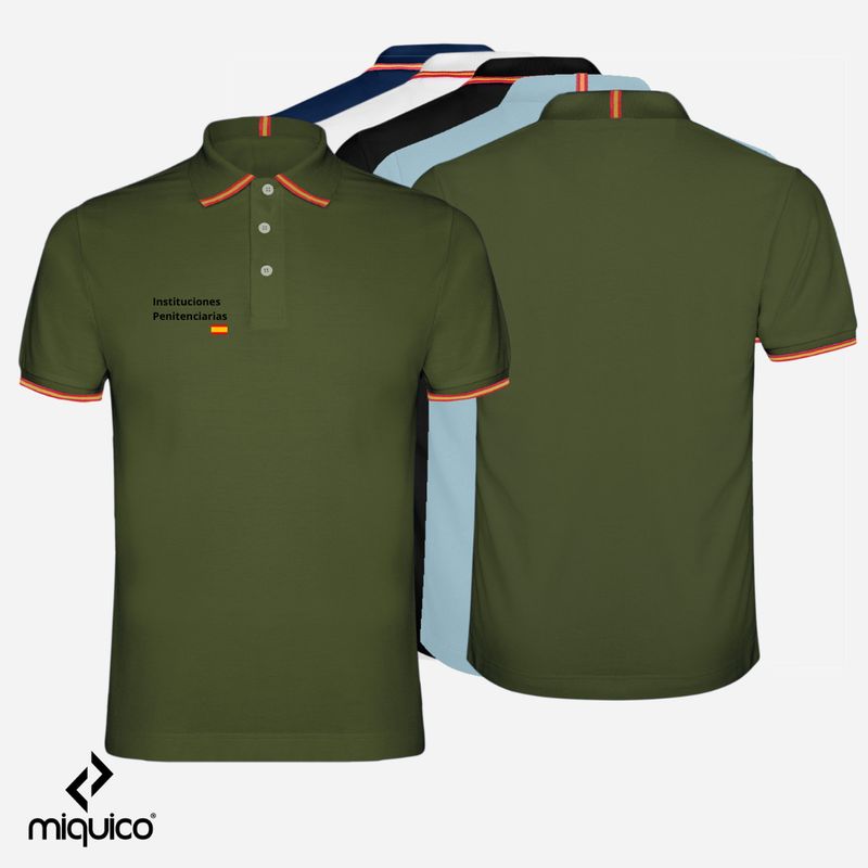 Polo bandera bordado Instituciones Penitenciarias Polo bandera bordado Instituciones Penitenciarias
