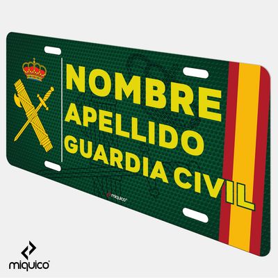 Matrícula personalizada Guardia Civil