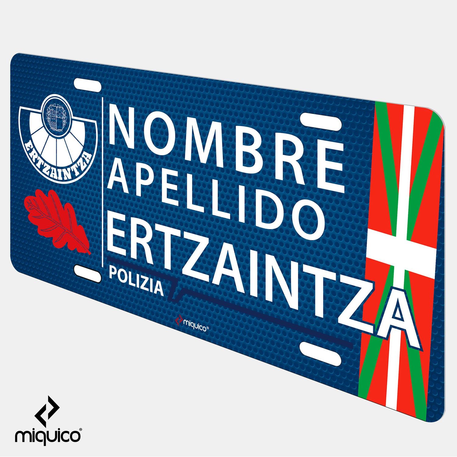 Matrícula personalizada Ertzaintza Matrícula personalizada Ertzaintza