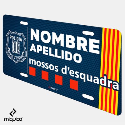 Matrícula personalizada Mossos d’Esquadra Matrícula personalizada Mossos d’Esquadra