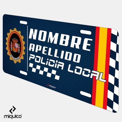 Matrícula personalizada Policía Local Matrícula personalizada Policía Local