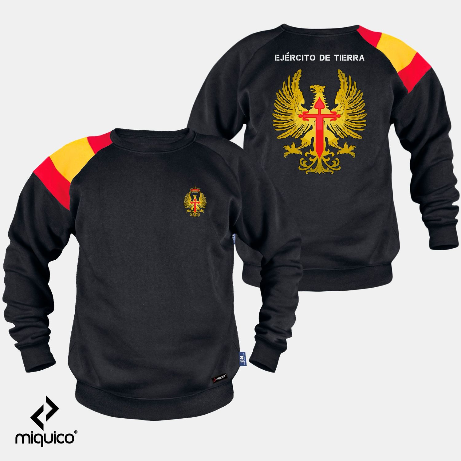 Sudadera bandera Ejército de Tierra L NEGRA
