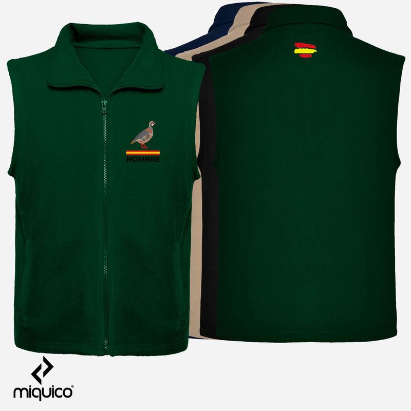 Chaleco polar bordado Perdiz Caza
